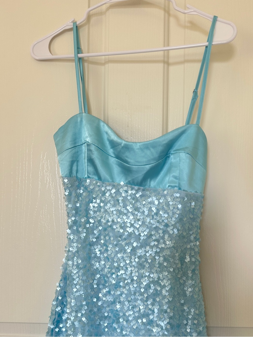 Princess Polly Light Blue Sequin Mini Dress